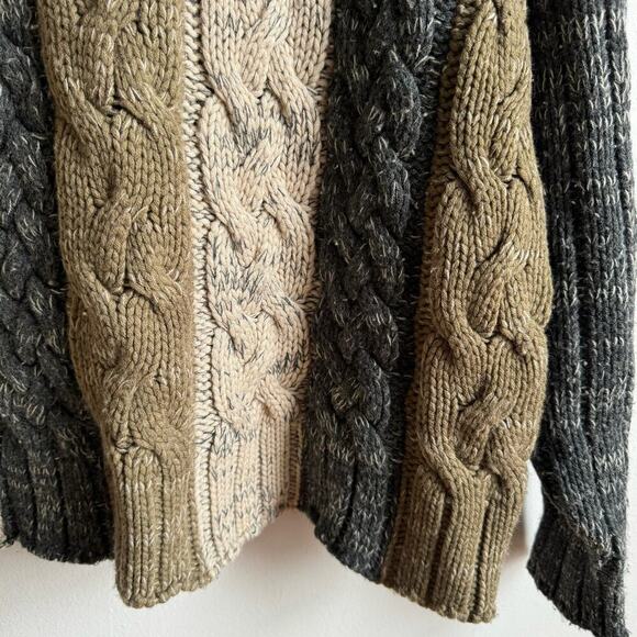 Vintage 90s MARLBORO CLASSICS Chunky Cable Knit Wool Blend Sweater - Picture 6 of 9